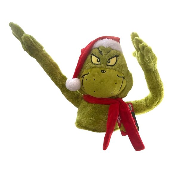 Dr Suess The Grinch Tree Hugger Tree Topper Poseable Christmas Decoration NWT - Picture 2 of 4